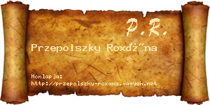 Przepolszky Roxána névjegykártya